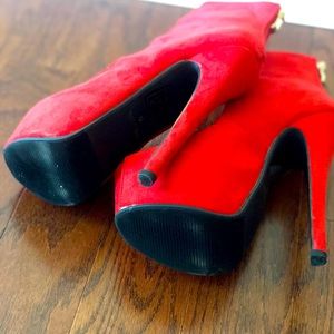 Bebe Red Hot Heels
